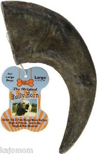 Free-range Grass Fed Water Buffalo HORN Dog Chew Long Lasting MEDIUM Bully