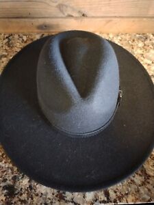 Men's Black Cowboy Hat  Size 7 1/8 Usa.   57 Mex