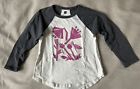 Tea Collection Pink Floral Print Raglan Long Sleeve T Shirt Size Youth 7