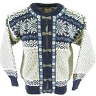 Dale of Norway Setesdal PureNew Wool Birdseye Clasp Snowflake Cardigan Sweater L