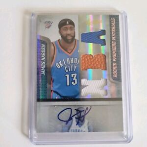 James Harden signed/auto'd/jersey 2009-10 rookie Absolute Prem Materials #/499