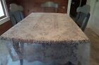 Floral Lace Tablecloth - 84'' x 116'' - Lightweight - Mint Condition