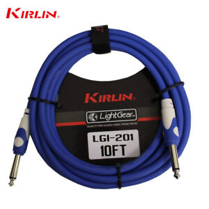 Kirlin 10 ft Guitar Instrument Patch Cable Cord Free Cable Tie 1/4