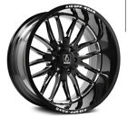 4 NEW 24x12 AXE OFF ROAD HADES Black Milled Wheels 6x5.5 GMC Chevy 6x135 Ford