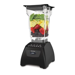 5-Speed Black Blender with Four Side Jar LCD Display Pulse and Touchpad Control