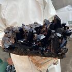 15.8lb Large Natural black Quartz Crystal Cluster Mineral rough Specimen Healing