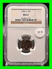 Stunning 1982-D Roosevelt Dime NGC MS67 Spotless ~ Very Hard To Find