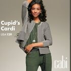 CAbi Cupid's Cardi Gray S #3525 EUC