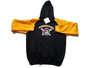 Youth Pittsburgh Pirates Large Black/Gold Hooded Sweatshirt MLB