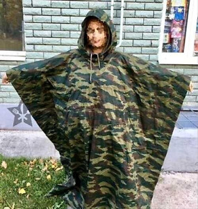 Rus Army Raincoat waterproof Poncho shelter SpN units FLORA camo polyurethane
