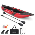 Inflatable Kayak Set 2-Person Portable with Aluminium Oars Padded Seat Hand Pump