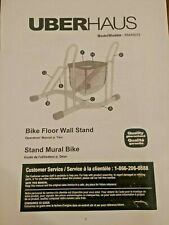 Floor or Wall Mount Garage 2 Deluxe Bike Stand Rack with Helmet Basket New Grey