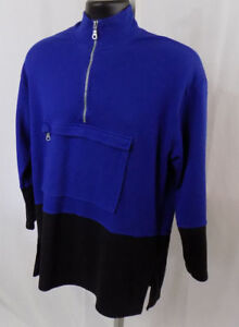 Vintage Frazier Lawrence Quarter Zip Fleece Pullover Sweatshirt Medium Running