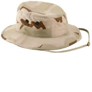 Military 3-Color Desert Camo Boonie Cover - Army USMC Boonie Hat - Made in USA