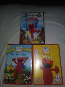 Elmo In Grouchland Plus Reach For The Sky And Opposite Elmo World Lot Of 3 Dvd