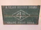 New ListingRare Vintage Antique Wood Box, Crate Green Paint, 4% Grape Fruit Soda Primative