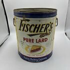 Vintage 25 Lb Pound Fischers Packing Company Louisville Ky Pure Lard Can No Lid