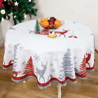 Ray Star Christmas Tablecloth Round 60in Machine Washable Table Cloths