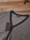 Brooks Brothers Cardigan Sweater XL Merino Wool Grandpa Herringbone Elbow Patch