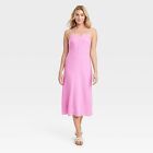 Women's Linen Midi Sundress - Universal Thread Pink S