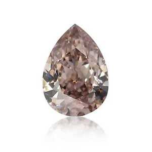 0.30 Carat Fancy Pinkish Brown Natural Diamond Loose Pear VS1 Cut GIA Certified