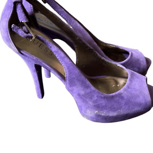Guess purple suede heels size 9