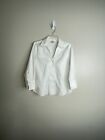 Coldwater Creek Blouse SIze PM  White Button Up 3/4 Sleeve