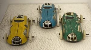 3 Biller Penny Race Cars Tin Litho Us Zone Germany 1.75” # 3 5 11