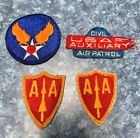 USAF Insignia + CIVIL AIR PATROL AUX + 2 AA ANTI-AIRCRAFT Air Force 4 PATCH LOT