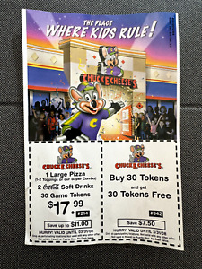 New ListingChuck E Cheese Coupon from 2008
