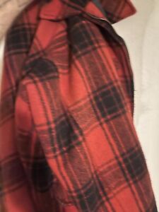 Vintage Melton Outerwear Men’s Buffalo Plaid Quilt Insulated Wool Jacket Size L