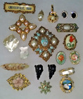 Lot of 19 Pieces Vintage Jewelry Pins Earrings Pendant (#15)