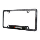 1x Mazdaspeed Carbon Fiber Stainless Steel License Plate Frame & Carbon Emblem (For: Mazda CX-5)