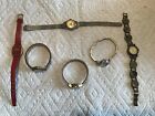 Vtg Womens Wrist Watches Untested Lot Of 6