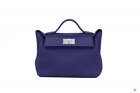 NEW Hermes Sac 24/24 29cm Blue Encre / CKM3 Taurillon Clemence Shoulder Bags Phw