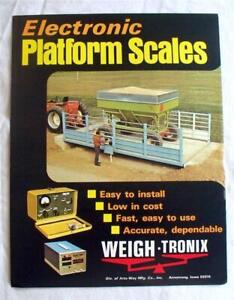 ARTS-WAY Weigh-Tronix Electronic Platform Scales Sales Brochure