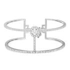 Messika Manch Glam'Azone Diamond 2 Row Bracelet 18K White Gold 1.53Cttw SZ Small