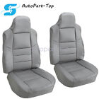 Front Leather Seat Cover For 2002 2003 2004 2005 Ford Excursion Limited XLT Gray