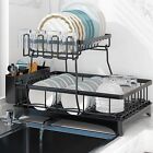 2 Tier Over The Sink Dish Drying Rack Dish Rack Above Kitchen Shelf Dish Drainer