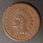 ✰ 1877 INDIAN HEAD CENT 1c Penny Coin VG-Fine Solid Devices KEY Date To The Set✰