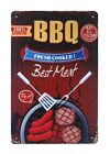 New Listing really  home decor BBQ Fresh Cooked Best Meat tin metal sign