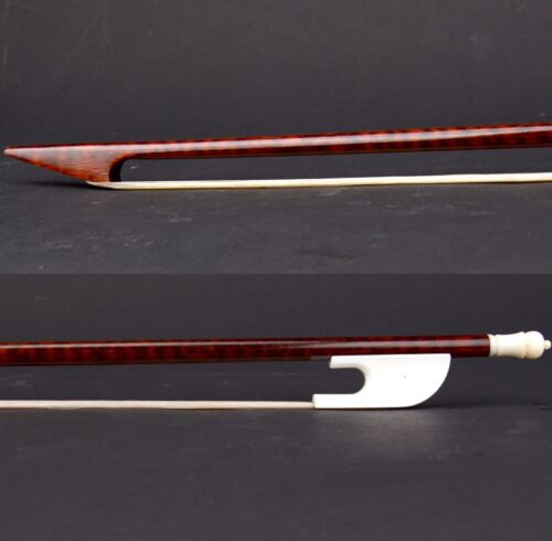 Master Antique/Old Baroque Style Snakewood Violin Bow 4/4 White Frog Stiff Fast