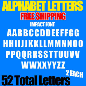 Alphabet Letters Decals IMPACT 1/2