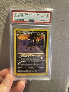 2001 Pokemon Neo Discovery Umbreon PSA 8 32/75 Non Holo Mint