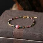 Natural Tourmaline Stone Strawberry Quartz Beaded Bracelet for Compassion Heal