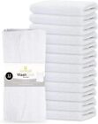 Washcloth Towels 12x12 White 100% Cotton Bulk Pack 12,24,48 Finger & Face Towel