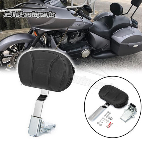 For 10-17 Victory Cross Country Tour Quick Release Plug In Driver Rider Backrest (For: 2016 Victory Cross Country Tour)