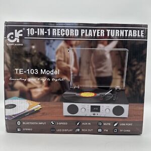 New Listing10 In one record player turntable Danfi Audio Bluetooth, FM, TF card, USB (U)