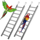 2Pcs Parrot Ladders, 9-Step Bird Exercise Toy Play Ladder with Hooks for Cages,