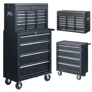 9-Drawer Rolling Tool Chest Large Tool Cabinet Organizer with Wheels / Drawers